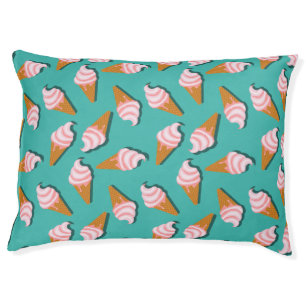 Waffle cones ice cream and frozen yogurt pattern pet bed