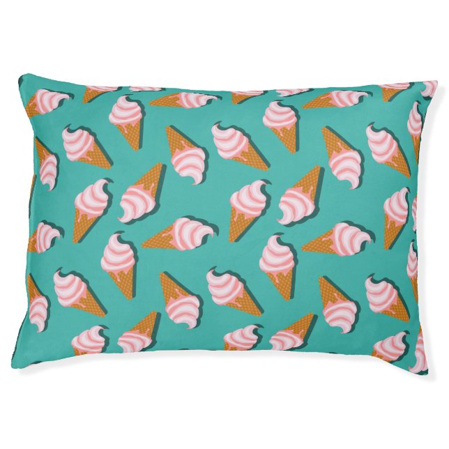 Waffle cones ice cream and frozen yogurt pattern pet bed (Front)