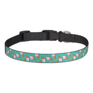 Waffle cones ice cream and frozen yogurt pattern pet collar