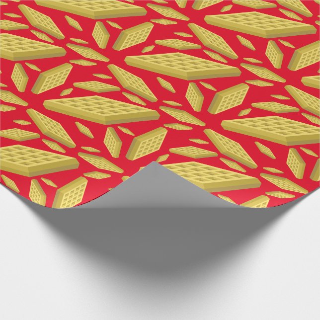 Waffle Cute Breakfast Brunch Kids 1st Birthday Wrapping Paper (Corner)