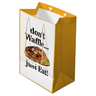 Waffle Dessert Food Funny Party Medium Gift Bag
