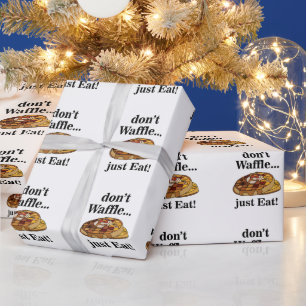 Waffle Dessert Food Funny Party Wrapping Paper