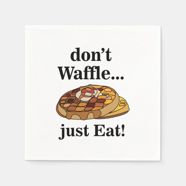 Waffle Food Funny Party Napkins (Front)
