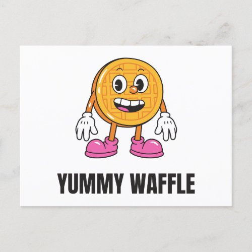 Waffle Food Kawaii Face Invitation Postcard