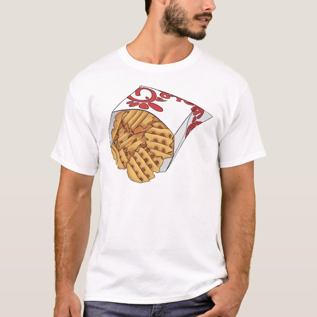 Waffle Fries Sticker T-Shirt (Front)