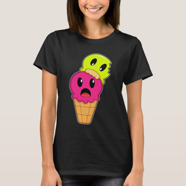 Waffle ice cream Halloween T-Shirt (Front)