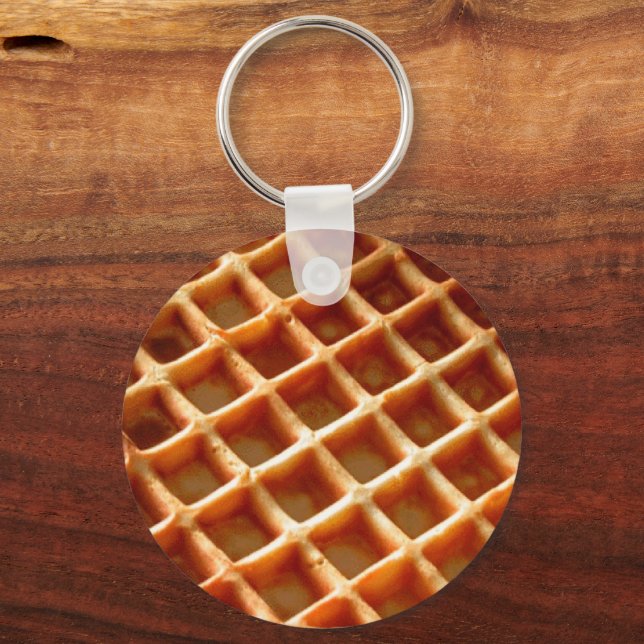 Waffle Keychain | Zazzle