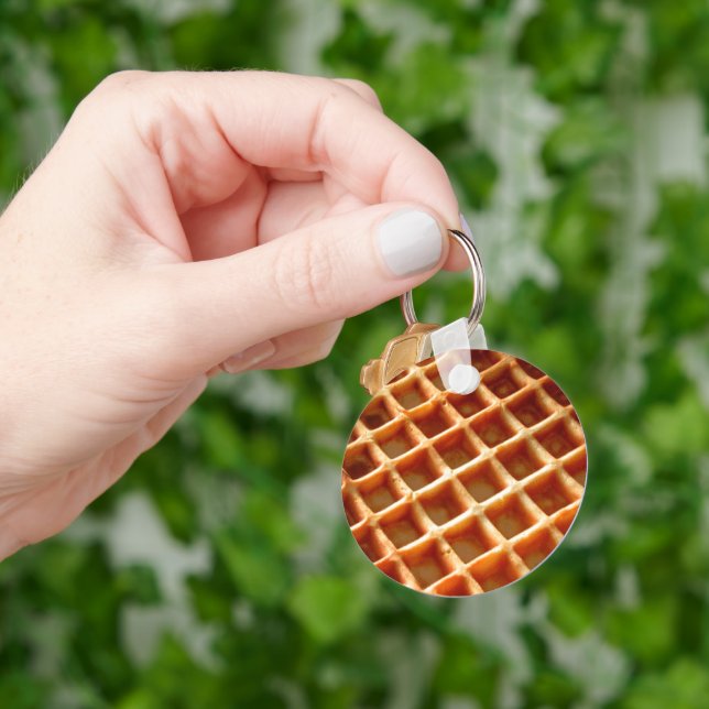 ワッフル♡キーホルダー Waffle Keychain | Zazzle