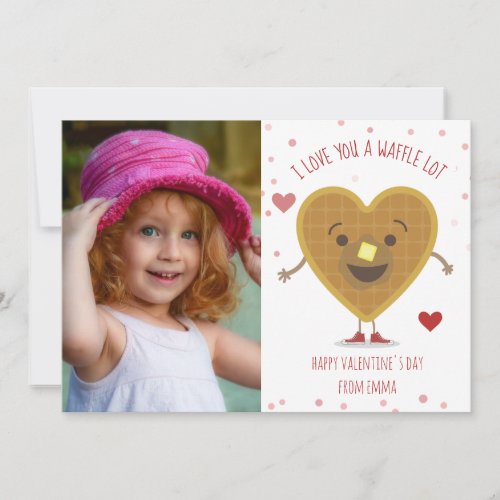 Waffle Love Photo Classroom Valentine Card