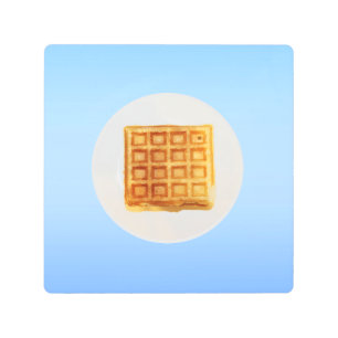 Waffle on a Plate Metal Print