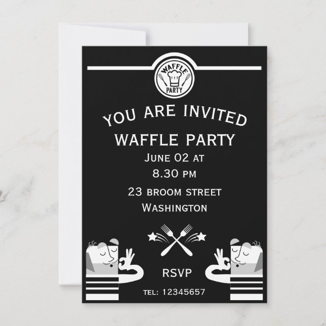 Waffle Party Invite (Front)