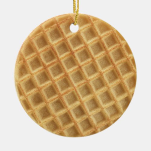 Waffle Patterned Ceramic Ornament