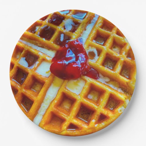 Waffle Photo Paper Plates