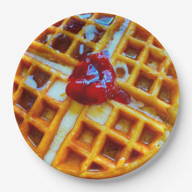 Waffle Photo Paper Plates (Front)