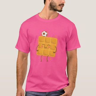 Waffle playing Soccer Pastry Pastry Snack gift T-Shirt