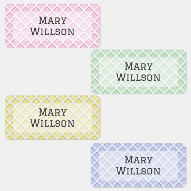 Waffle Rectangle Clothing Labels for the kids (Group)