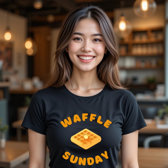 Waffle Sunday Funny Food T-Shirt (Creator Uploaded)