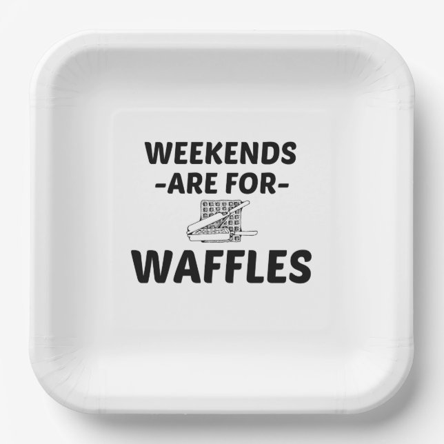 WAFFLE WEEKEND PAPER PLATES (Front)