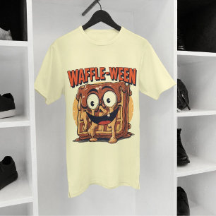 Waffle-ween Funny Halloween Breakfast Waffle Pun T-Shirt
