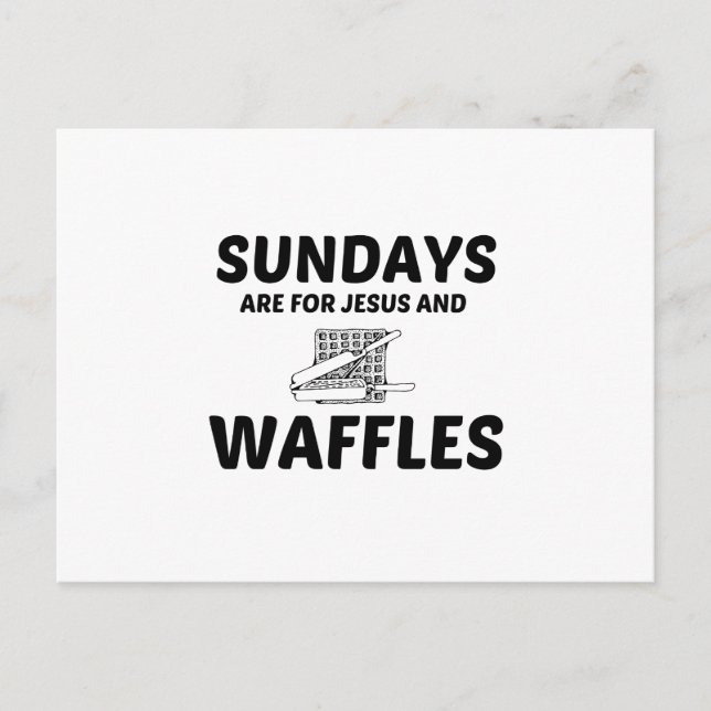 WAFFLES AND JESUS SUNDAY POSTCARD (Front)
