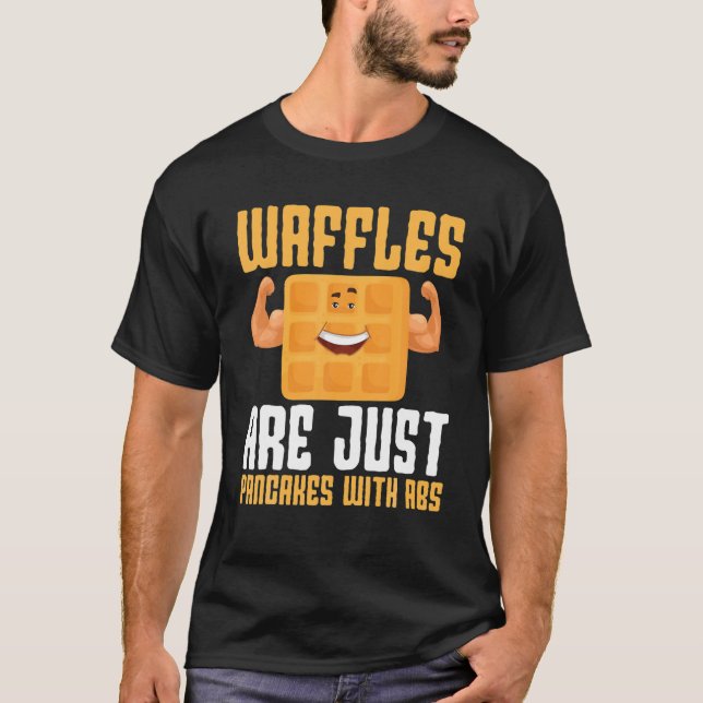 Waffles Batter Whip Cream Baking Syrup Dessert Pan T-Shirt (Front)