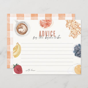 Waffles Coffee Fruits Bridal Brunch Advice Cards