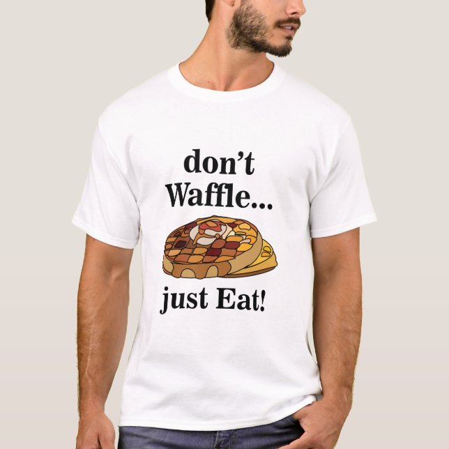 Waffles Food Funny T-Shirt (Front)
