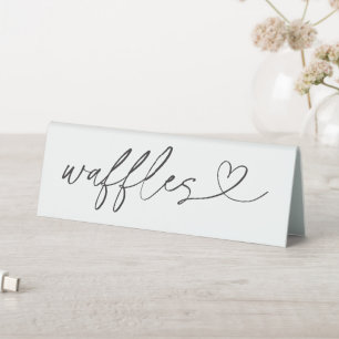 Waffles Food Label Wedding Party Acrylic Sign