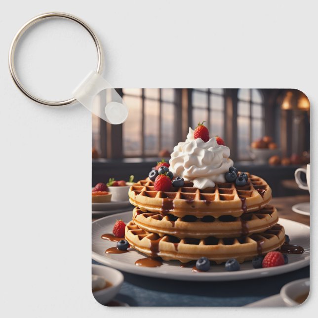 Waffles Keychain (Front)