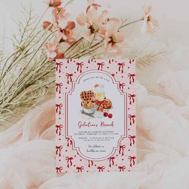 Waffles & Mimosas | Galentine's Day Brunch Invitation (Creator Uploaded)
