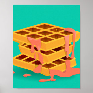 waffles > pancakes poster