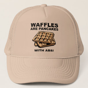 Waffles Pancakes With Abs Funny Ball Cap Hat