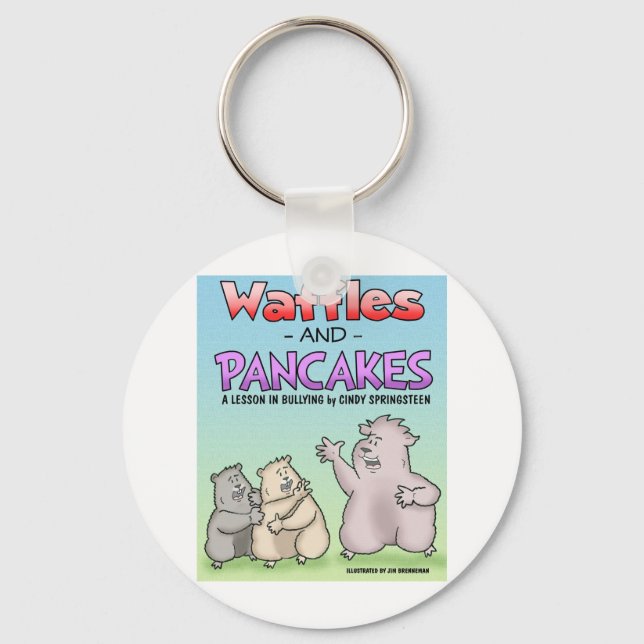 WafflesCover312.jpg Keychain (Front)