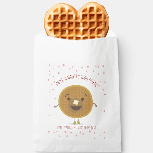 Waffley Good Friend Waffle Kid Classroom Valentine Favor Bag