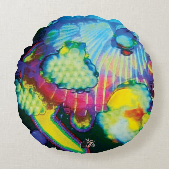 Wafting Slumbers Round Pillow (Front)