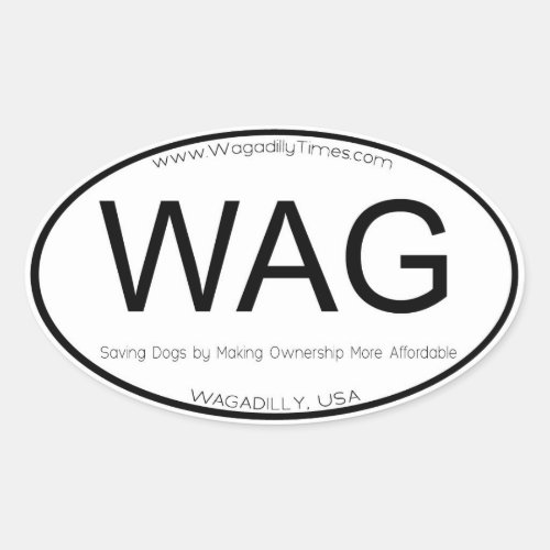 WAG Location decal bumper sticker