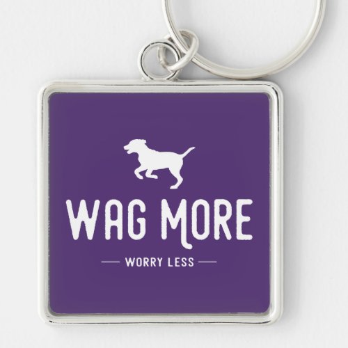 Wag More Worry Less Keychain