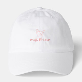 wag please dog lover's everyday baseball hat