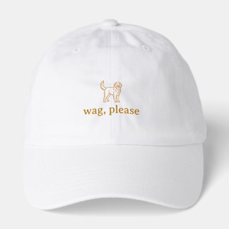 wag please dog lover's everyday baseball hat