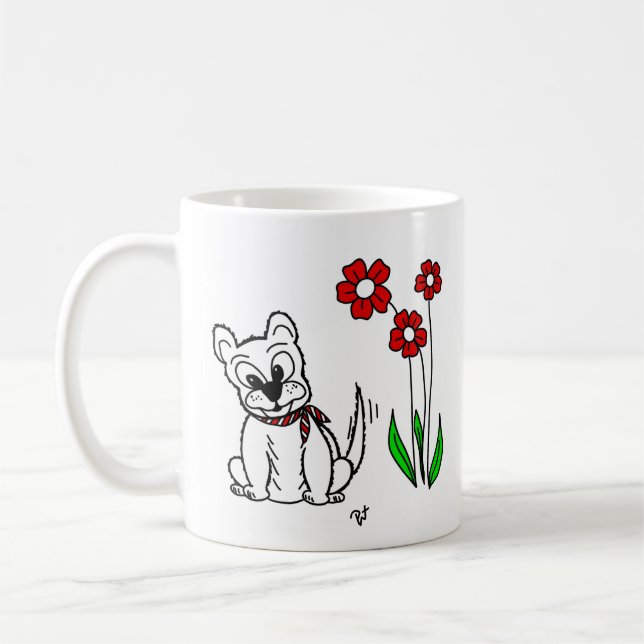 Wag your tail coffee mug (Left)