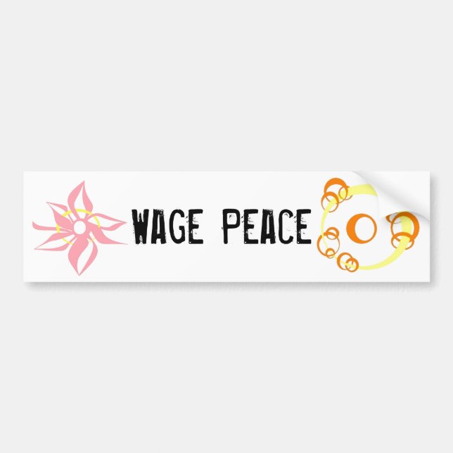 Wage Peace Bumper Sticker (Front)