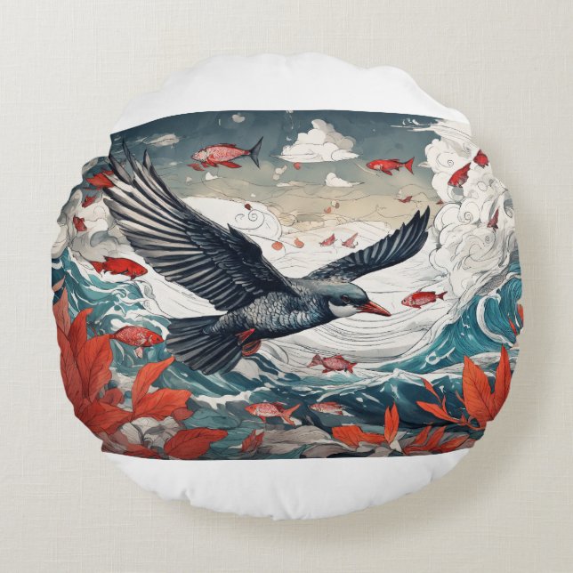 Wagered Chaos Round Pillow (Front)