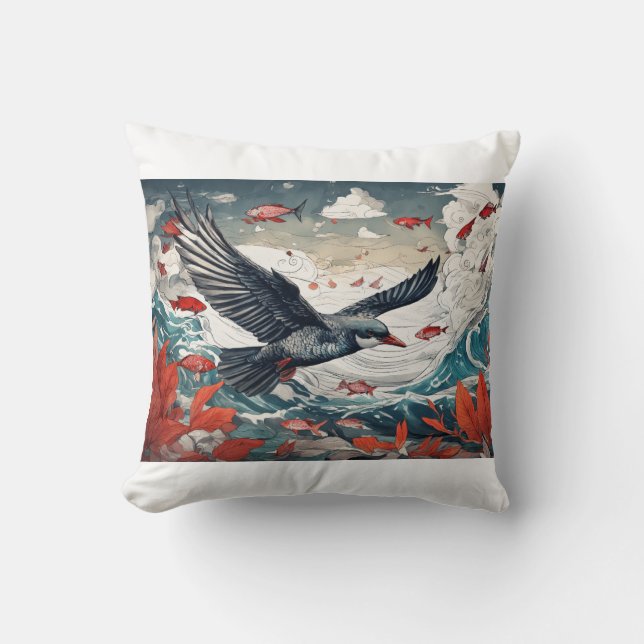Wagered Chaos Throw Pillow (Front)