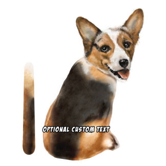Wagging Wiper Black and Tan Corgi Dog Car Sticker