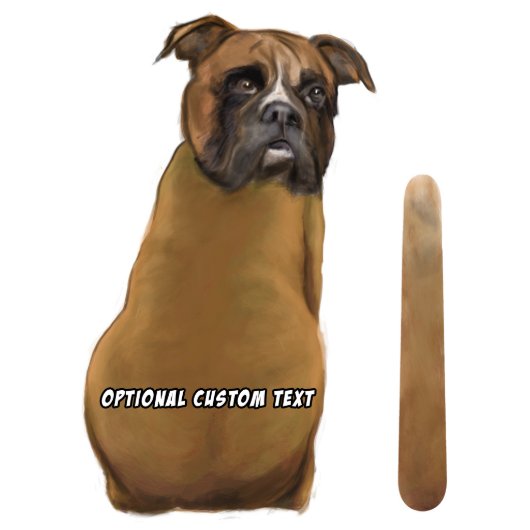 Wagging Wiper Boxer Dog Car Decal Sticker (Front)