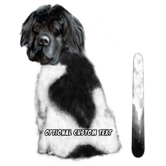 Wagging Wiper Landseer Newfoundland Dog Sticker (Front)