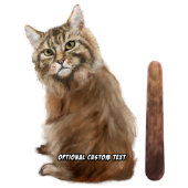 Wagging Wiper Maine Coon Cat Car Decal Sticker (Front)