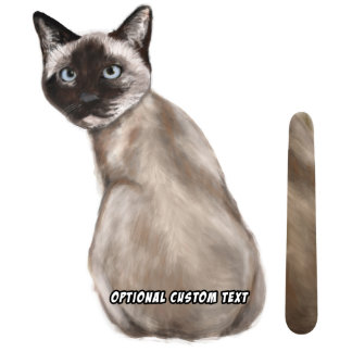 Wagging Wiper Siamese Cat Car Decal Sticker