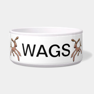 Waggy tail dog bowl