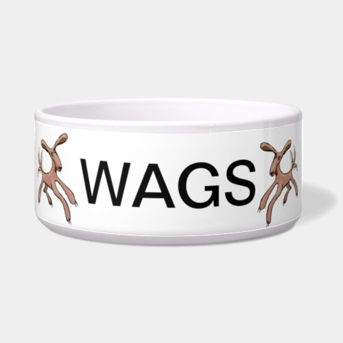 Waggy tail dog bowl